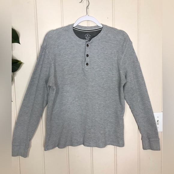 Members Mark Light Grey Soft Thermal Henley Style Top LS Shirt 
Unisex 
Medium - Picture 5 of 16